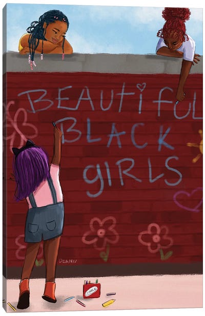 Beautiful Black Girls Canvas Art Print