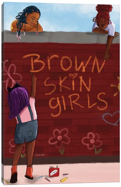 Brown Skin Girls Canvas Art Print - Art by LGBTQ+ Artists