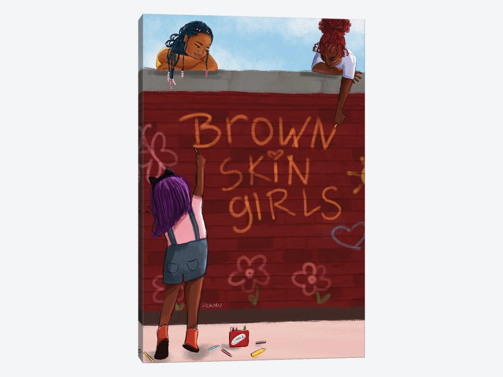 Brown Skin Girls by DeeLashee Artistry 1-piece Art Print