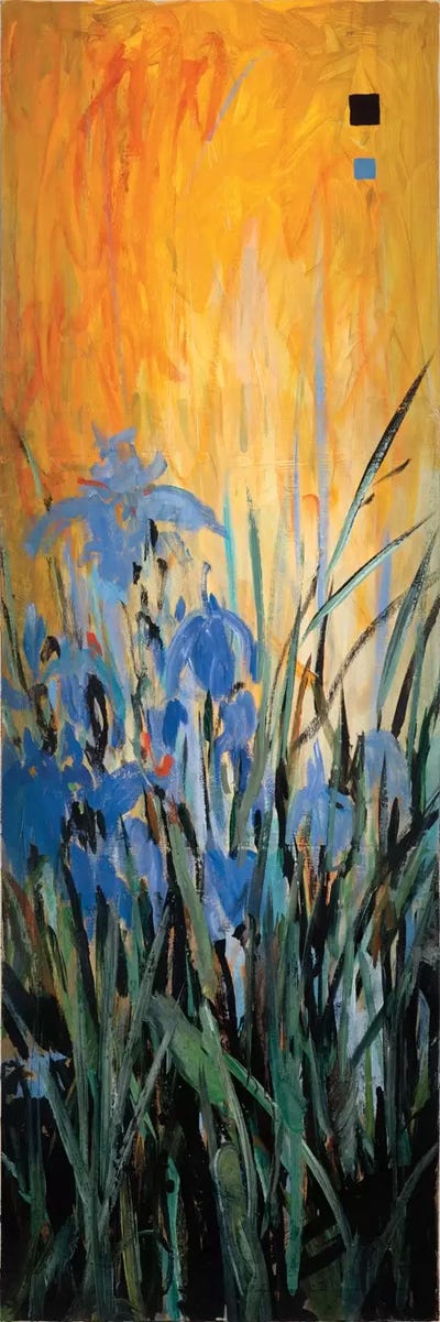 Golden Winged Garden II by Don Li-Leger multi panel art