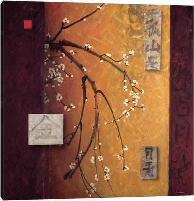 Oriental Blossoms II Canvas Art Print - Asian Décor