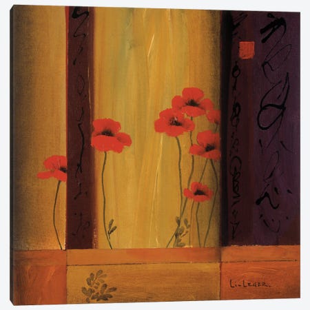 Poppy Tile I Canvas Print #DLL88} by Don Li-Leger Art Print