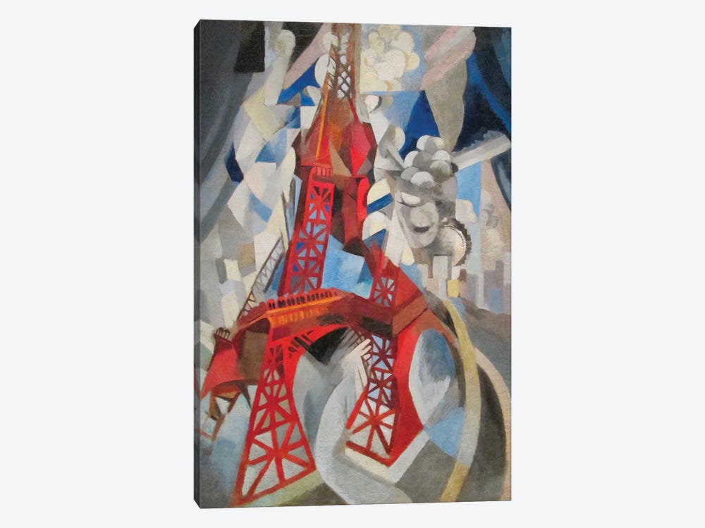 La Tour Rouge (Red Eiffel Tower), 1911-12 by Robert Delaunay 1-piece Canvas Art