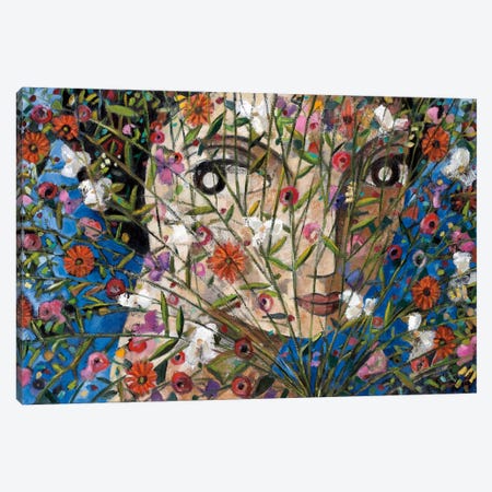 Woman And Flowers Canvas Print #DLO10} by Didier Lourenco Canvas Art Print