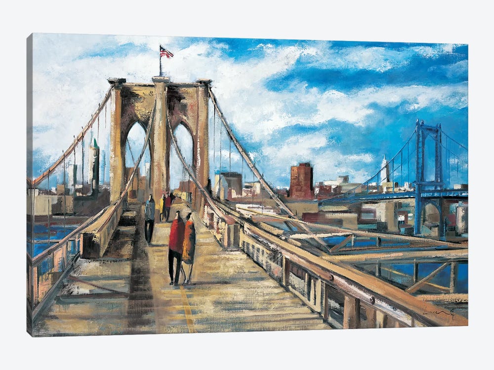 Brooklyn Bridge by Didier Lourenco 1-piece Canvas Artwork