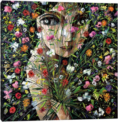 Between The Flowers Canvas Art Print - Didier Lourenco