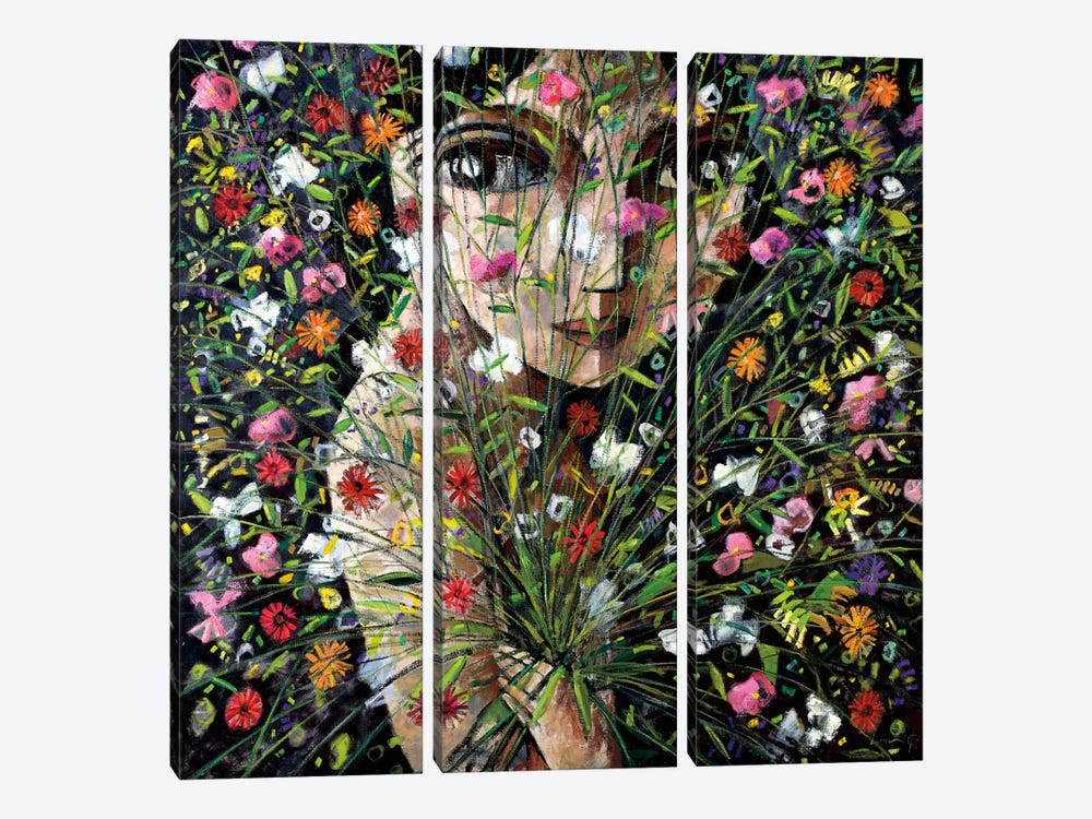 Between The Flowers by Didier Lourenco 3-piece Art Print
