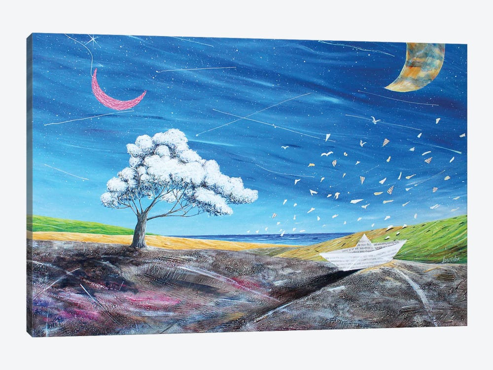 The Big Moon Is There To Watch by Donato Larotonda 1-piece Canvas Wall Art