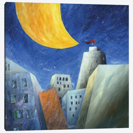 Under Yellow Big Moon Canvas Print #DLQ81} by Donato Larotonda Canvas Wall Art