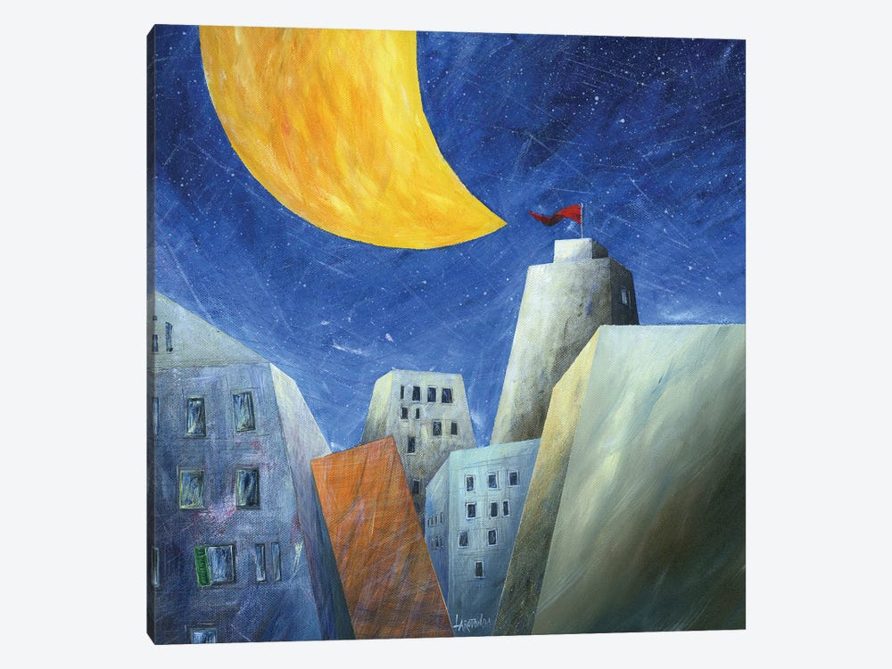 Under Yellow Big Moon by Donato Larotonda 1-piece Art Print