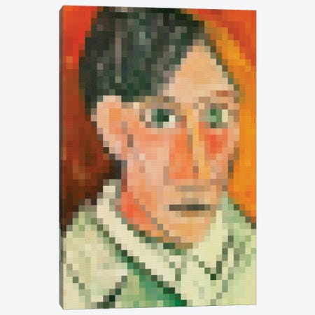 Pixel Picasso Canvas Print #DLX127} by Danilo de Alexandria Canvas Artwork