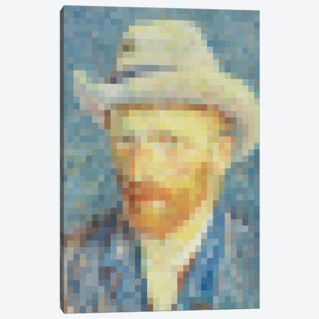 Pixel Van Gogh Canvas Print #DLX128} by Danilo de Alexandria Art Print