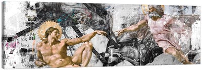 The Creation | Widescreen Canvas Art Print - The Creation of Adam Reimagined