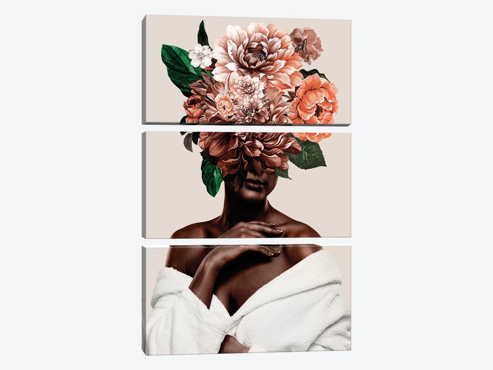 Woman With Flower II by Danilo de Alexandria 3-piece Art Print