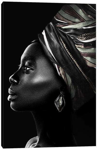 African Luxury In Black And White Canvas Art Print - Danilo de Alexandria