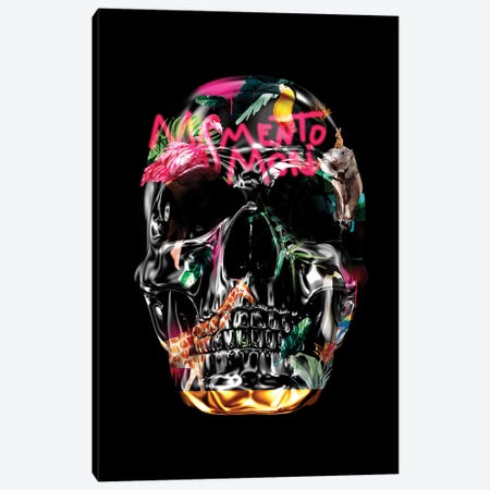 Memento Mori | Skulls Black Canvas Print #DLX188} by Danilo de Alexandria Canvas Art Print