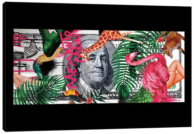 Memento Mori | Money Canvas Art Print - Benjamin Franklin