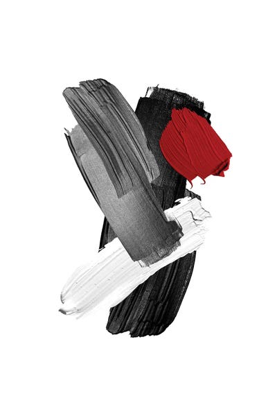 Large Modern Art - Canvas Prints: Red | Brush II by Danilo de Alexandria