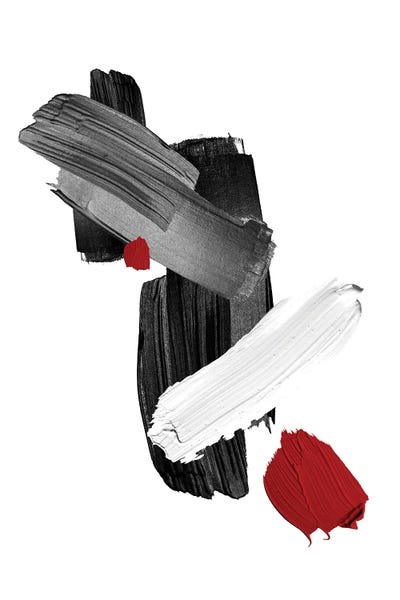 Muted & Modular Abstracts: Red | Brush I by Danilo de Alexandria