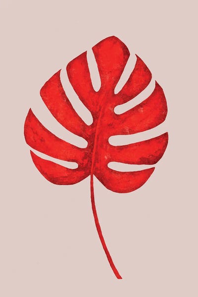 Red | Leaf I by Danilo de Alexandria framed wall art