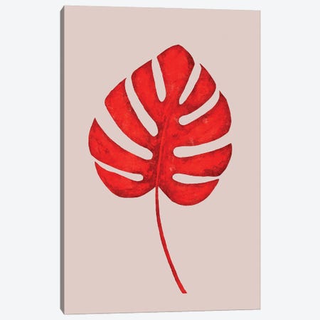 Red | Leaf I Canvas Print #DLX205} by Danilo de Alexandria Canvas Print