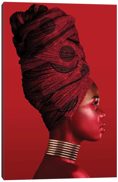 Red | African Women I Canvas Art Print - Red Art