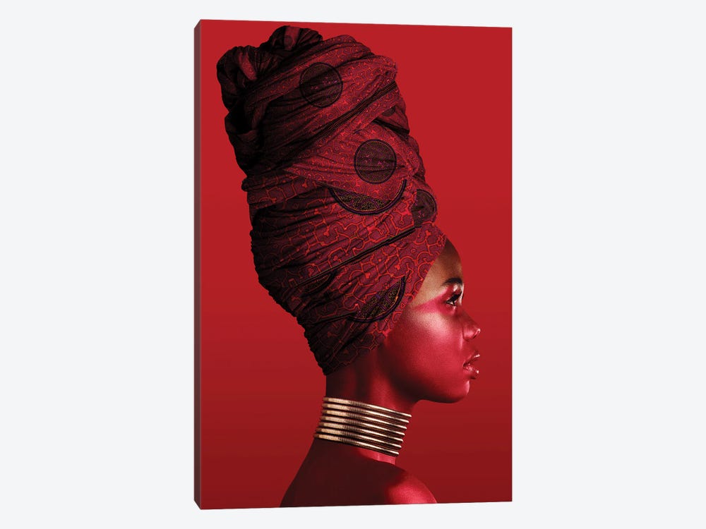 Red | African Women I by Danilo de Alexandria 1-piece Canvas Artwork