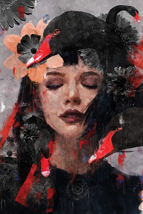 Red | Swan I by Danilo de Alexandria wall art
