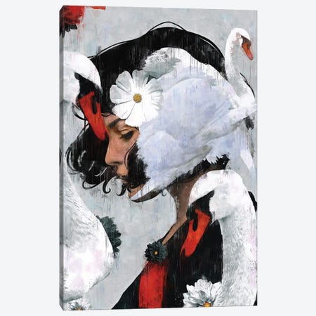 Red | Swan II Canvas Print #DLX210} by Danilo de Alexandria Canvas Print