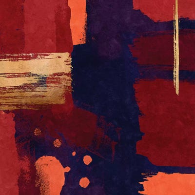 Brush Diptych Red I by Danilo de Alexandria framed wall art