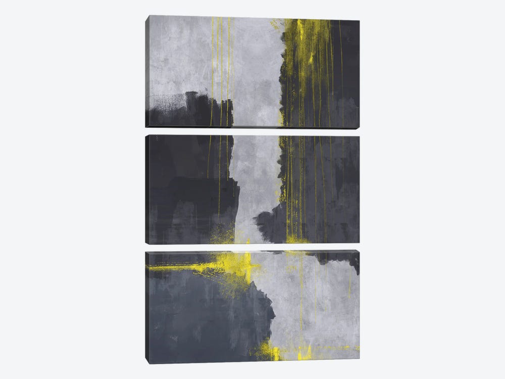 Yellow And Grey IV by Danilo de Alexandria 3-piece Canvas Art Print