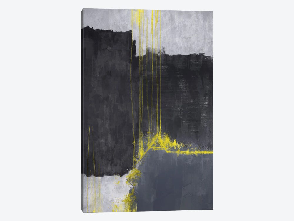 Yellow And Grey V by Danilo de Alexandria 1-piece Canvas Wall Art