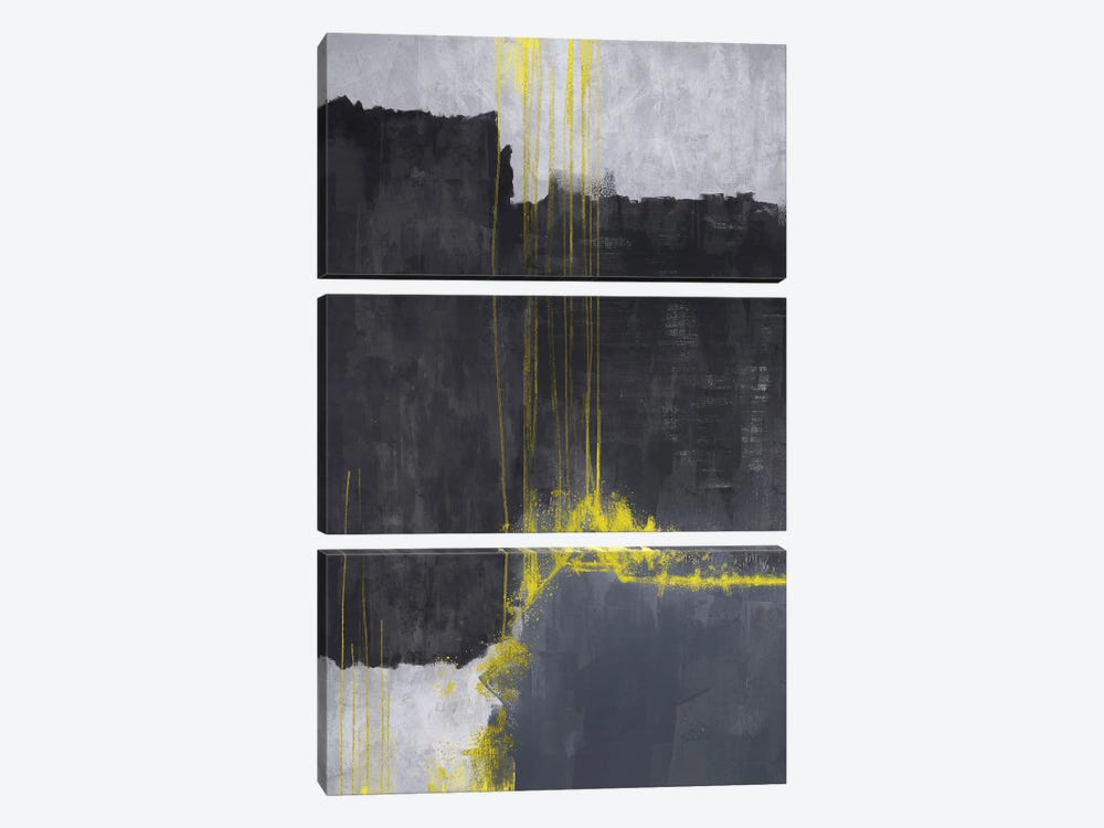 Yellow And Grey V by Danilo de Alexandria 3-piece Canvas Artwork