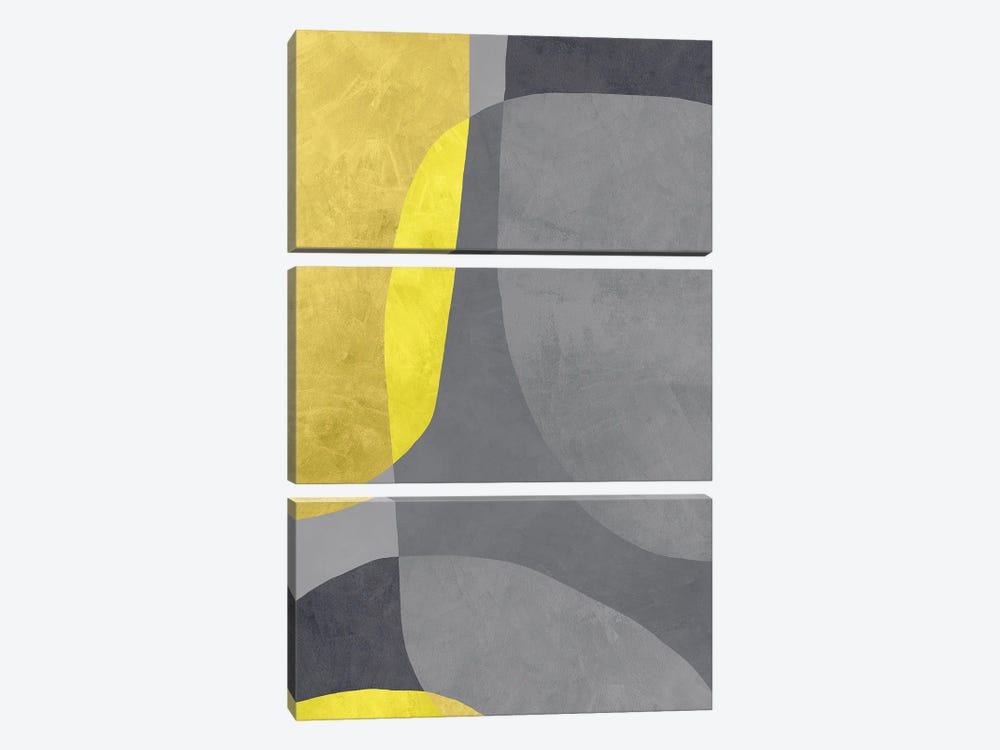 Yellow And Grey VII by Danilo de Alexandria 3-piece Canvas Artwork