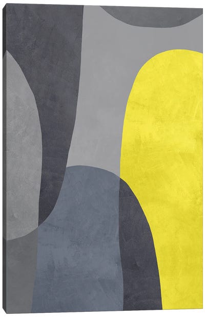 Yellow And Grey IX Canvas Art Print - Gray & Yellow Art
