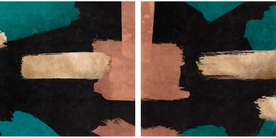 Brush Diptych Golden