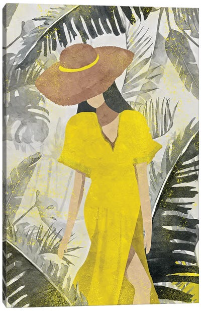 Yellow And Grey XXII Canvas Art Print - Danilo de Alexandria