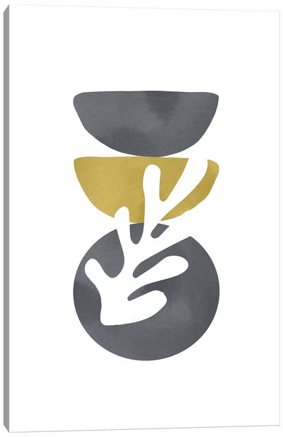 Yellow And Grey XXVII Canvas Art Print - Artists Like Matisse