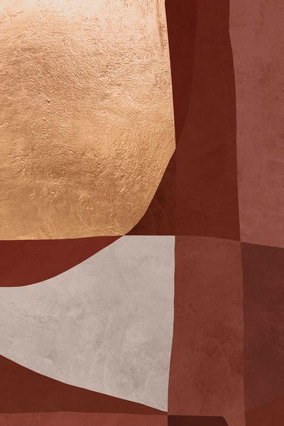 Gold Abstract Art: Terracotta Dream XVII by Danilo de Alexandria