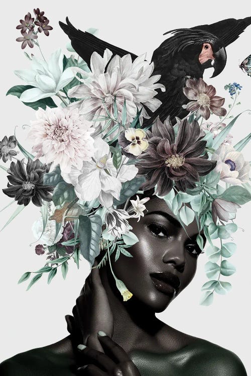 Woman And Flowers I