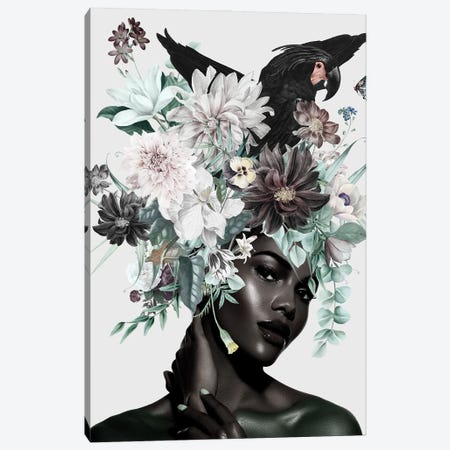 Woman And Flowers I Canvas Print #DLX331} by Danilo de Alexandria Canvas Art