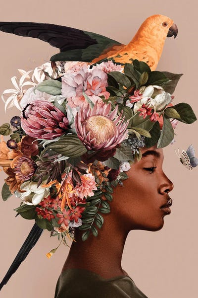 Large Photography - Canvas Prints: Woman And Flowers IV by Danilo de Alexandria