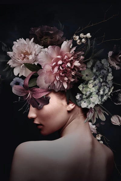 Floral Woman V by Danilo de Alexandria metal wall art