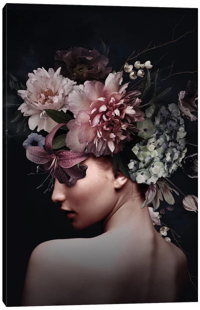 Floral Woman V Canvas Art Print - Danilo de Alexandria