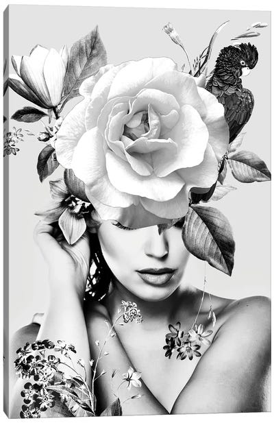 Floral Woman VII Canvas Art Print - Danilo de Alexandria