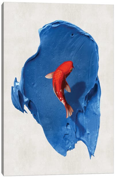 Blue Dream IV Canvas Art Print - Koi Fish Art