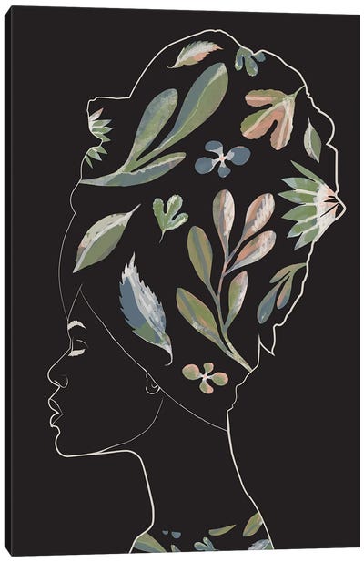 Leaf Woman III Canvas Art Print - African Culture