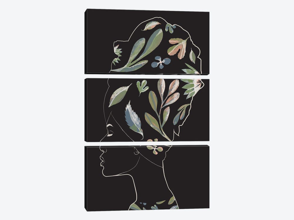 Leaf Woman III by Danilo de Alexandria 3-piece Canvas Wall Art