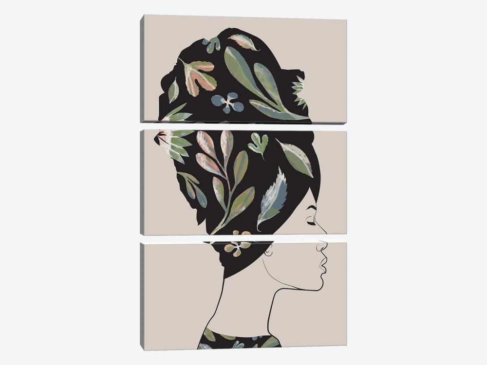 Leaf Woman V by Danilo de Alexandria 3-piece Canvas Art Print