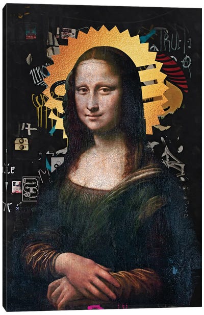 Street Mona Lisa Canvas Art Print - Mona Lisa Reimagined